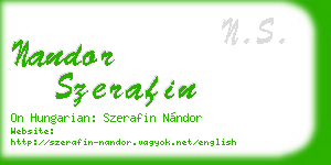 nandor szerafin business card